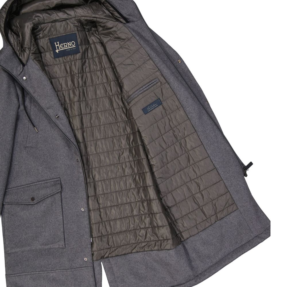 Herno Gray Cashmere Coat - Luxe Marca