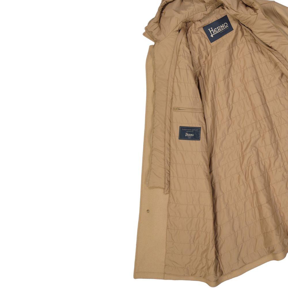 Herno Brown Polyamide Coat - Luxe Marca