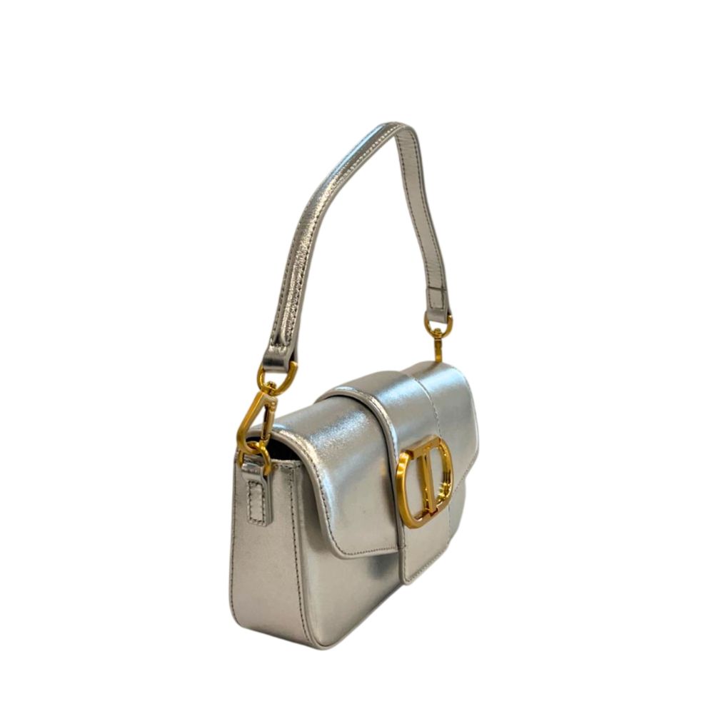 Twinset Silver PU Women Shoulder Bag - Luxe Marca