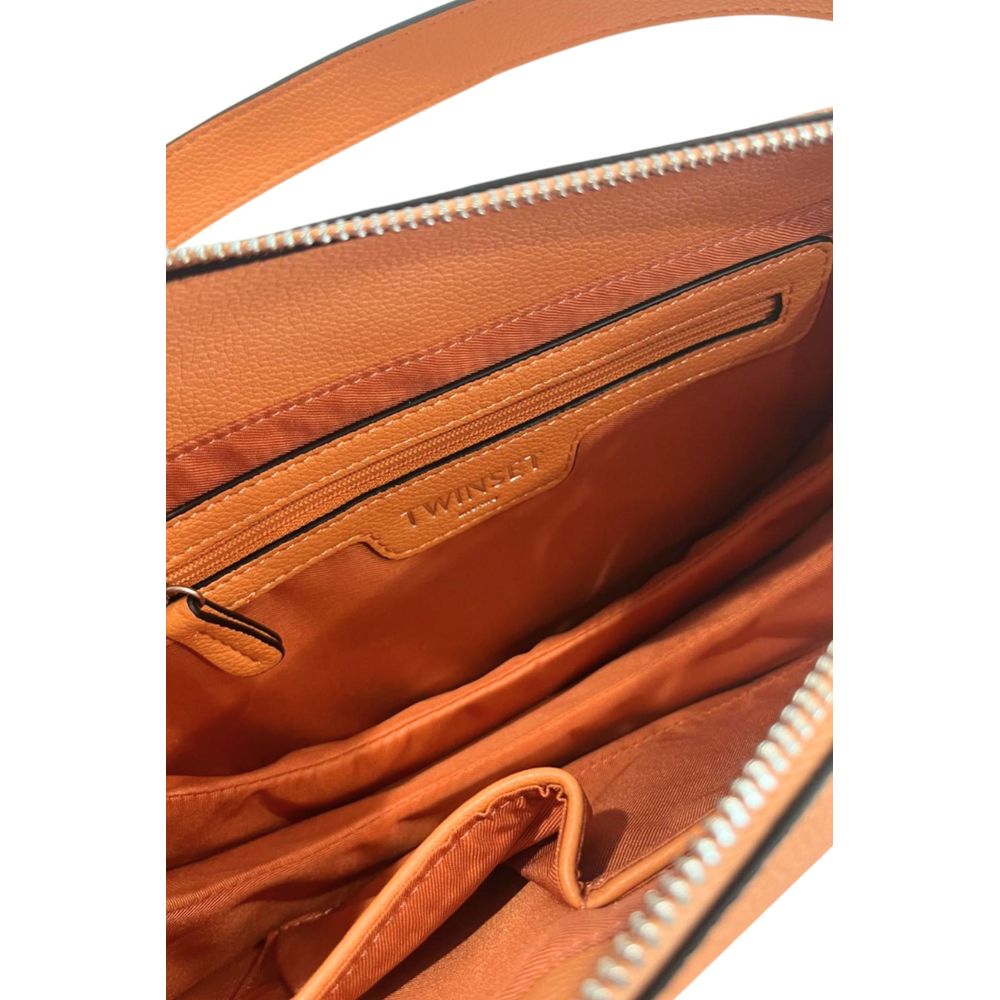 Twinset Orange Polyurethane Women Shoulder Bag - Luxe Marca