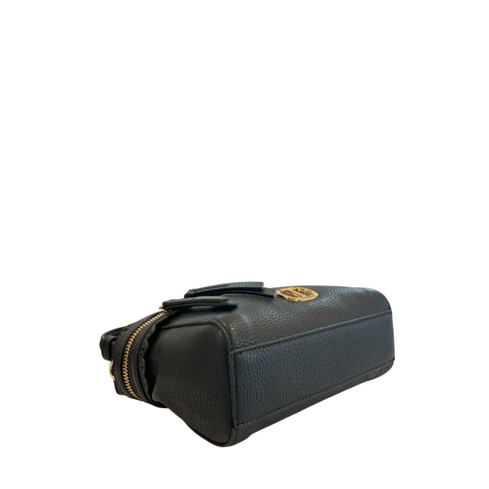 Twinset Black PU Women's Handbag - Luxe Marca