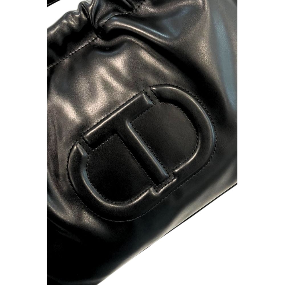 Twinset Black PU Women Shoulder Bag - Luxe Marca