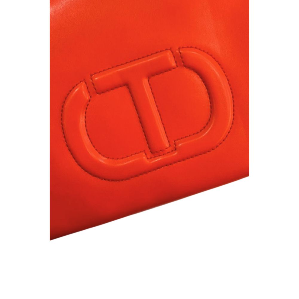 Twinset Orange Faux Leather Women Handbag - Luxe Marca
