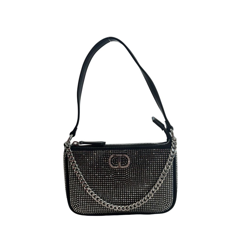 Twinset Black Polyurethane Women Shoulder Bag - Luxe Marca