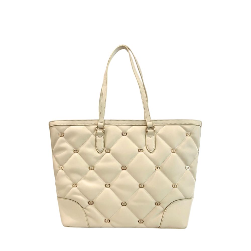Twinset White Polyethylene Shoulder Bag - Luxe Marca