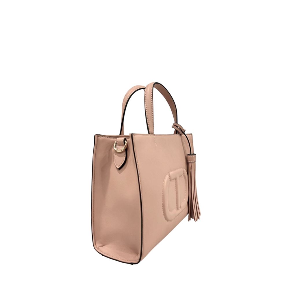 Twinset Pink PU Women Handbag - Luxe Marca
