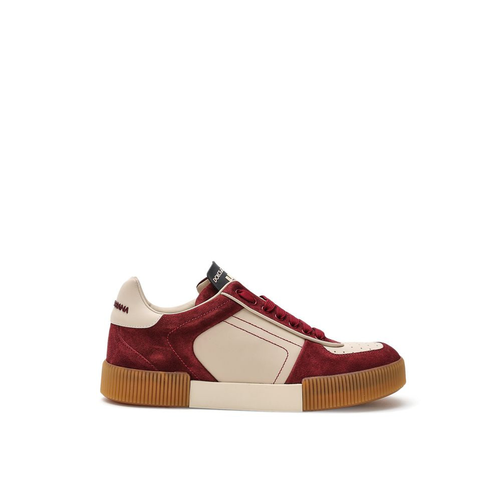 Dolce & Gabbana White Leather Low Top Sneakers - Luxe Marca
