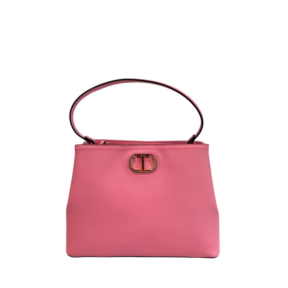 Twinset Pink PU Women Handbag - Luxe Marca