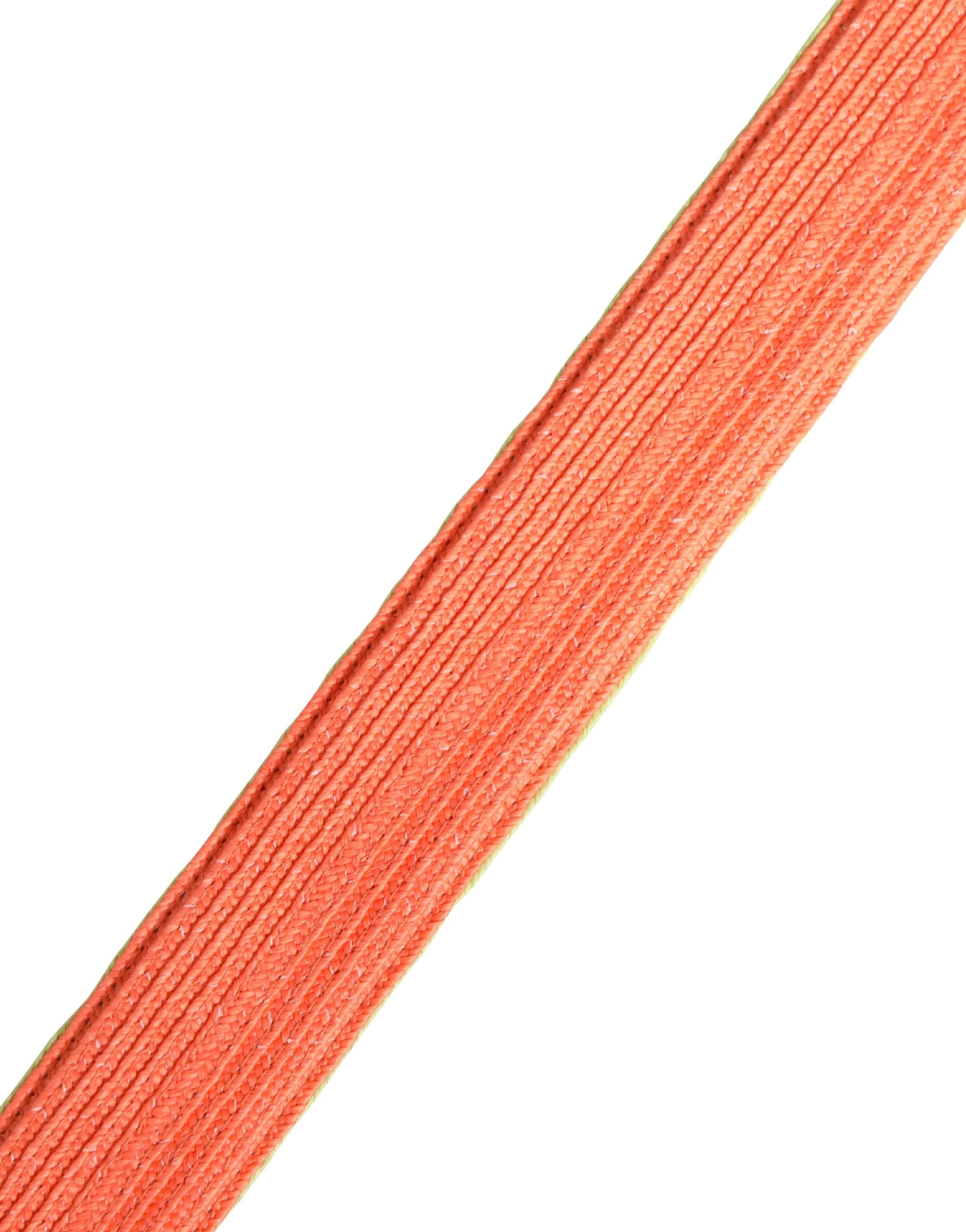 Malo Green Orange Braided Metal Buckle Waist Cintura Belt