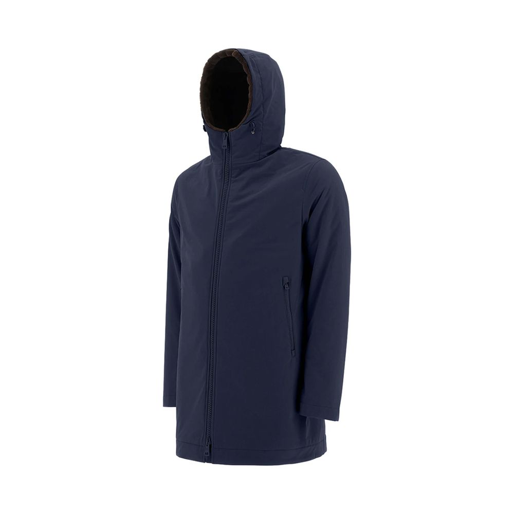 Herno Blue Polyamide Coat - Luxe Marca