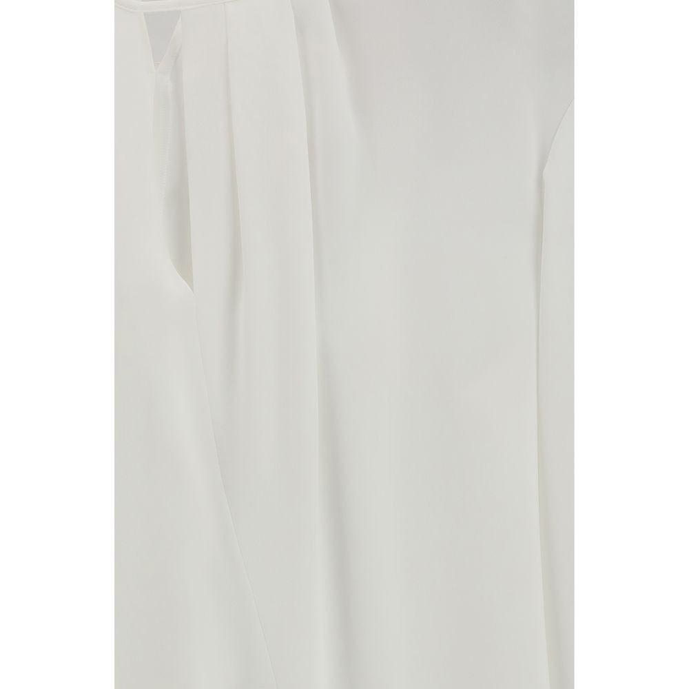 Max Mara White Triacetate Blouse - Luxe Marca