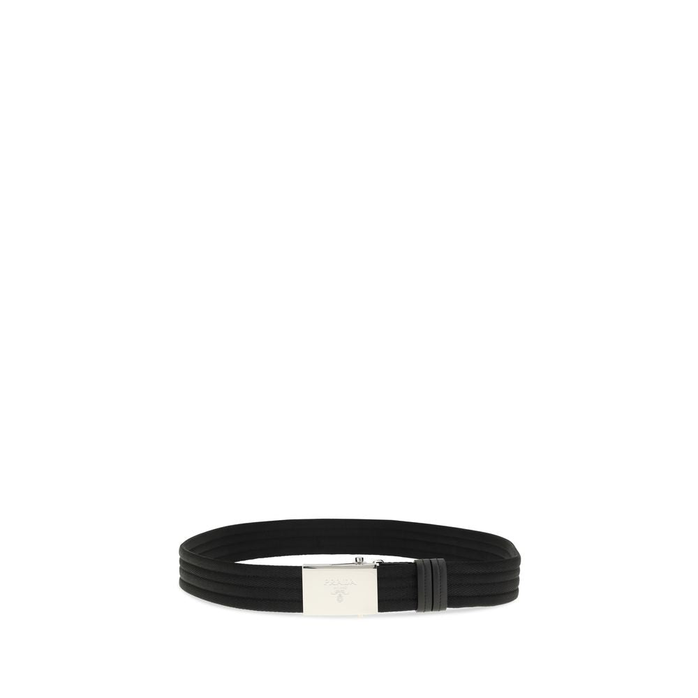 Prada Black Polyester Thin Belt - Luxe Marca