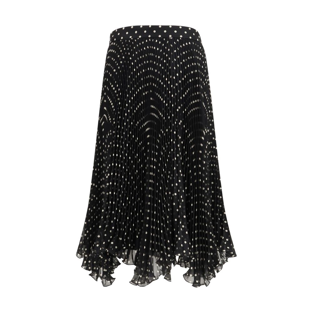 Valentino Black Viscose Midi Skirt - Luxe Marca