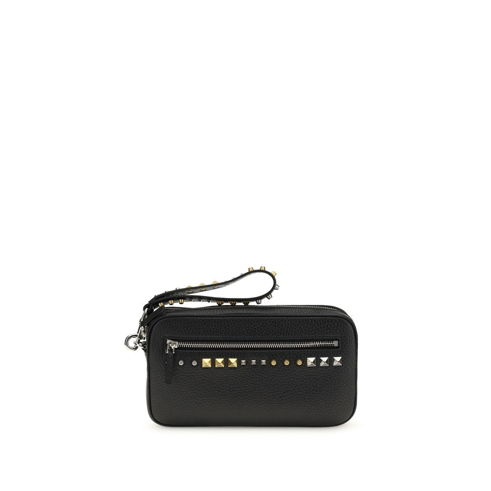 Valentino Garavani Black Calf Leather Bos Taurus Accessories - Luxe Marca