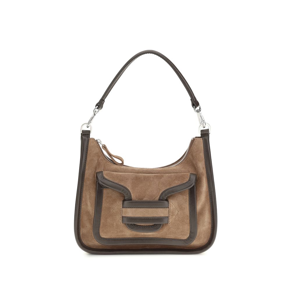 Pierre Hardy Brown Calf Leather Bos Taurus Shoulder Bag - Luxe Marca