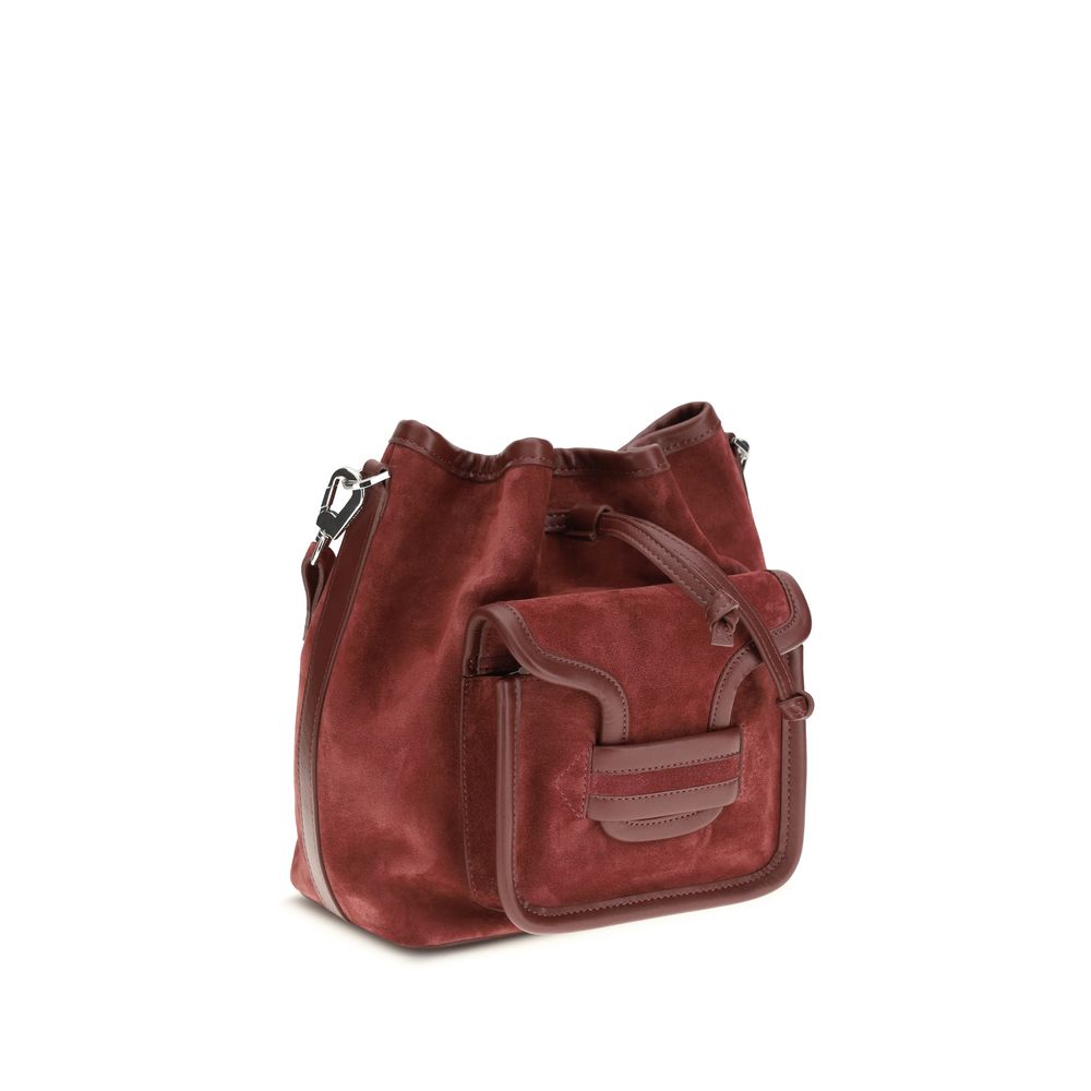 Pierre Hardy Bordeaux Calf Leather Bos Taurus Backet Bag - Luxe Marca