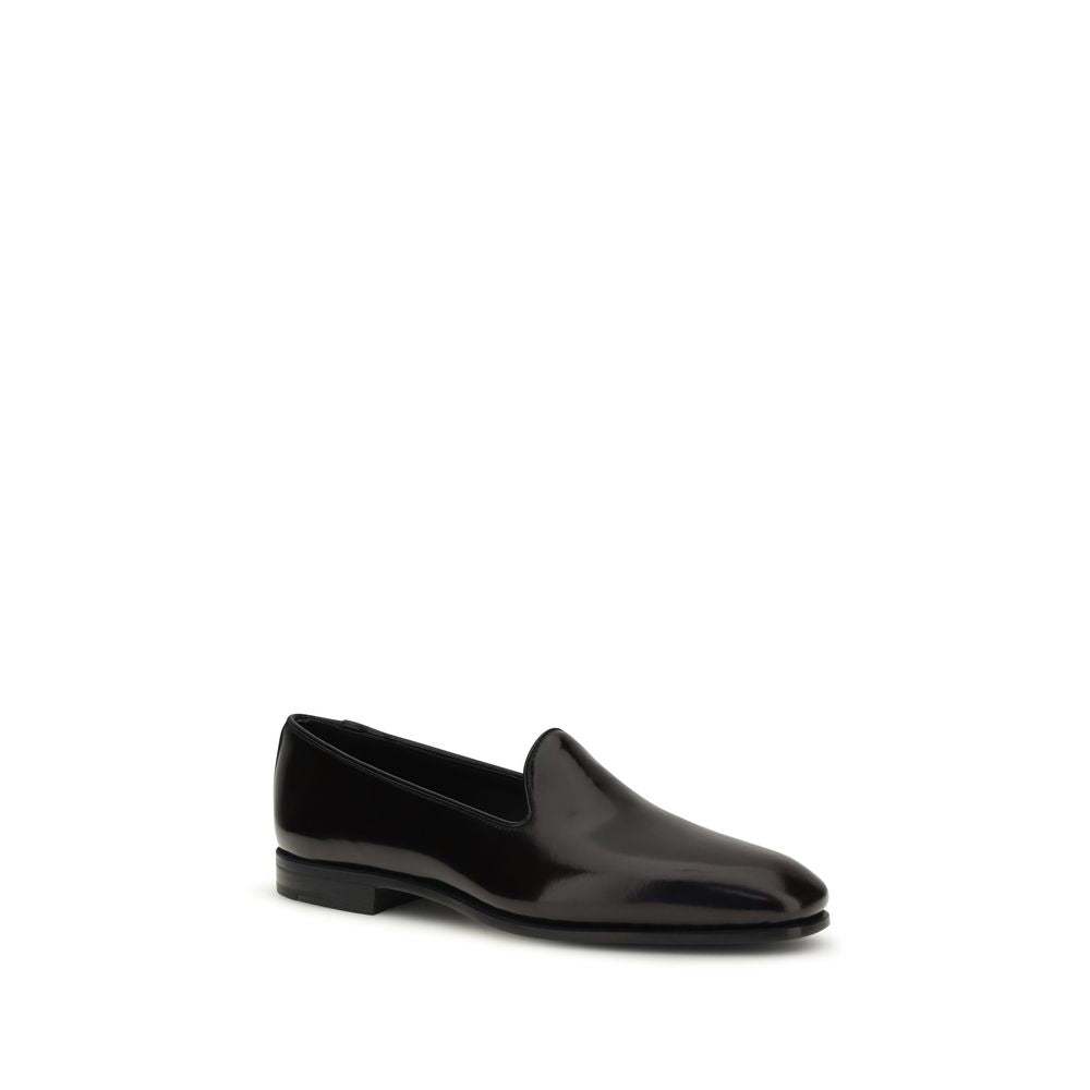 Church's Black Calf Leather Bos Taurus Slip-On Loafers - Luxe Marca