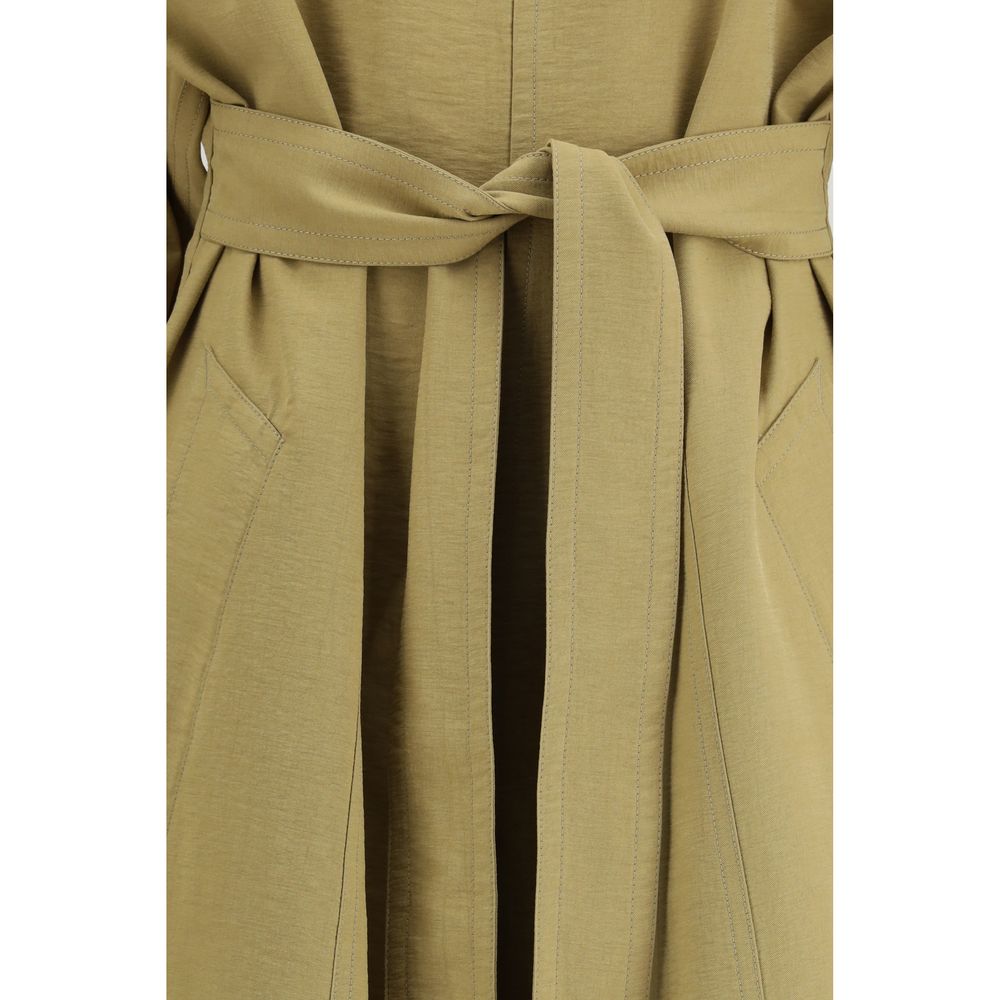 Petar Petrov Beige Lyocell Trench Coat - Luxe Marca