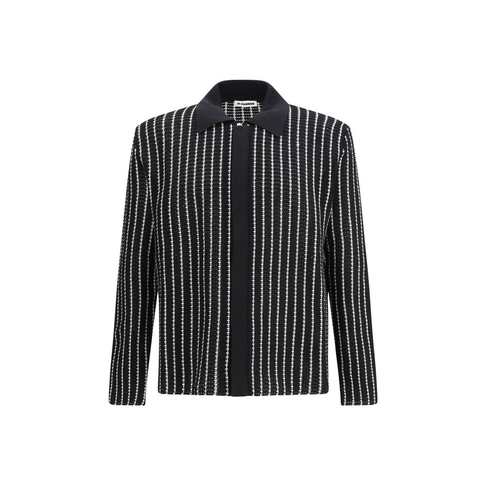 Jil Sander Black Cotton Cardigan - Luxe Marca