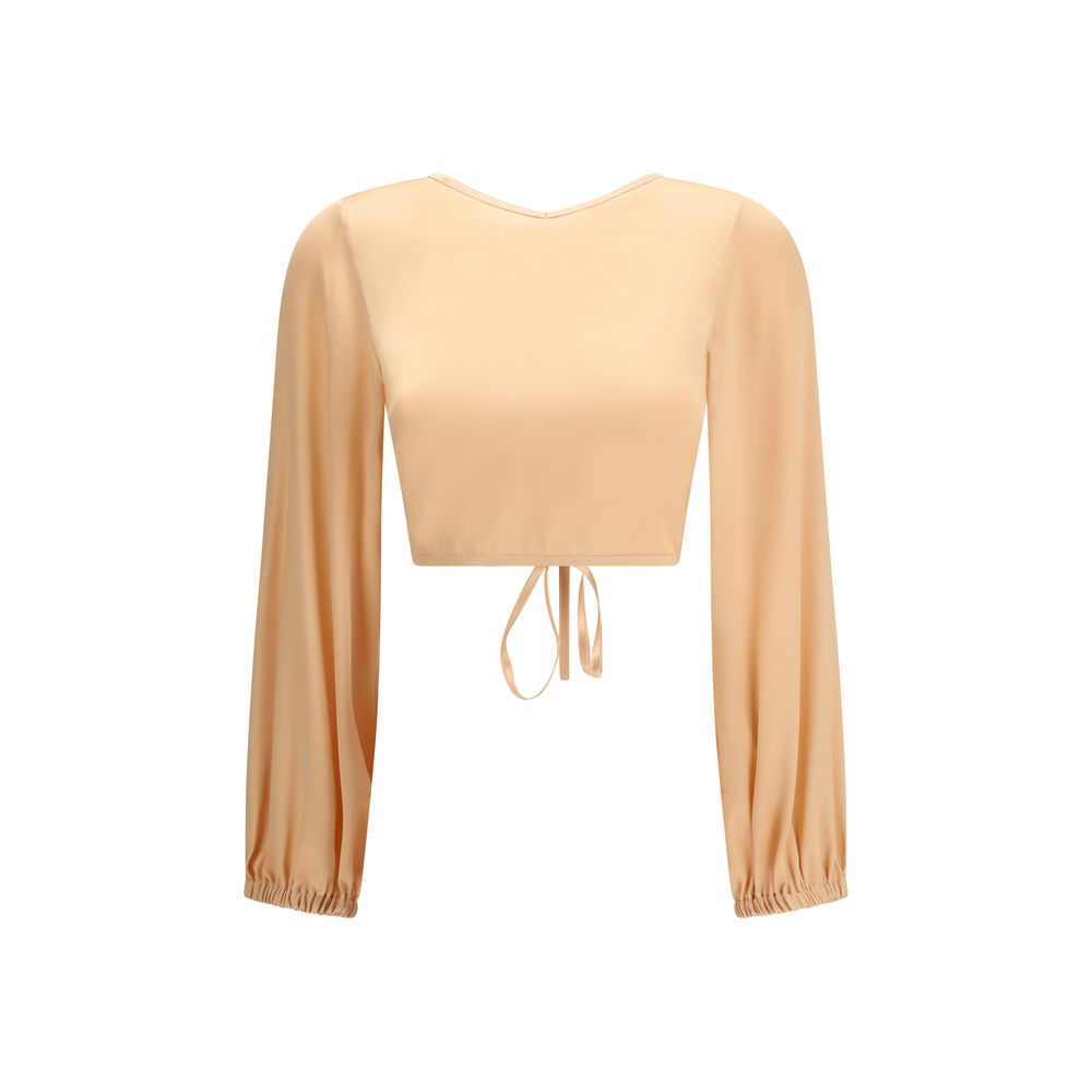 Kristina Ti Orange Silk Blouse - Luxe Marca