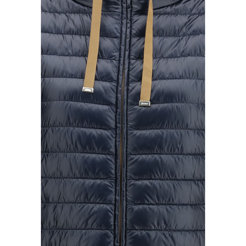 Herno Blue Polyamide Coat - Luxe Marca