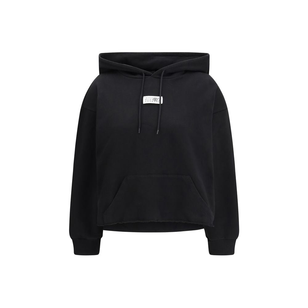 MM6 Black Cotton Sweatshirt - Luxe Marca