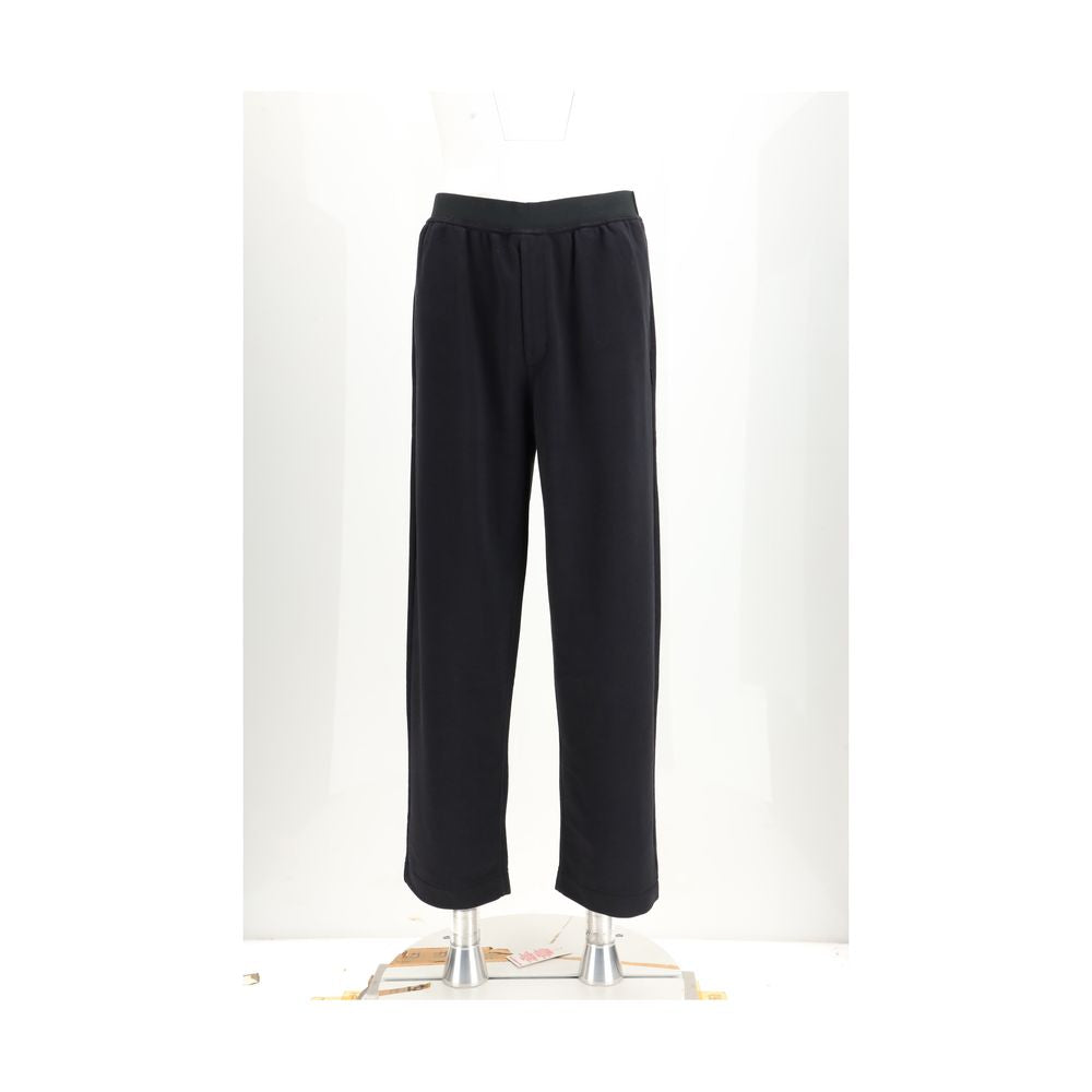 MM6 Black Cotton Athletic Pants - Luxe Marca