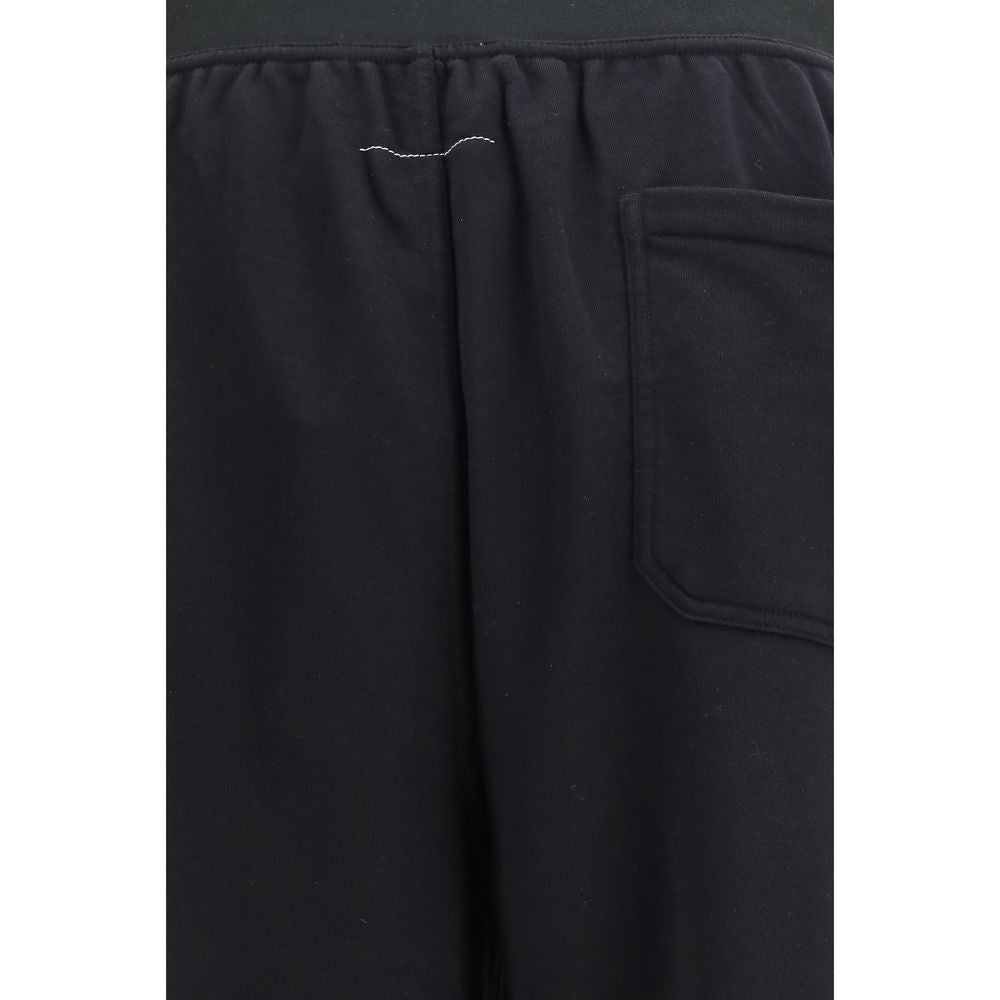 MM6 Black Cotton Athletic Pants - Luxe Marca