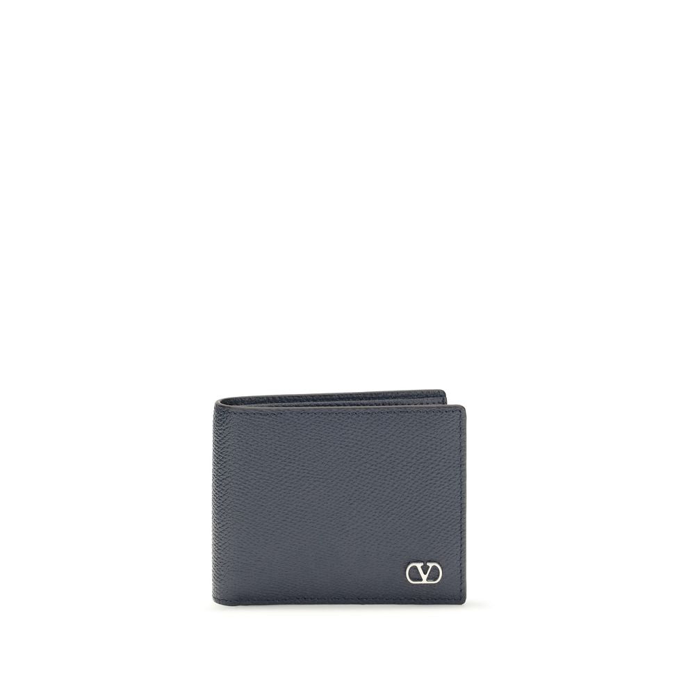 Valentino Garavani Blue Calf Leather Bos Taurus Wallet - Luxe Marca