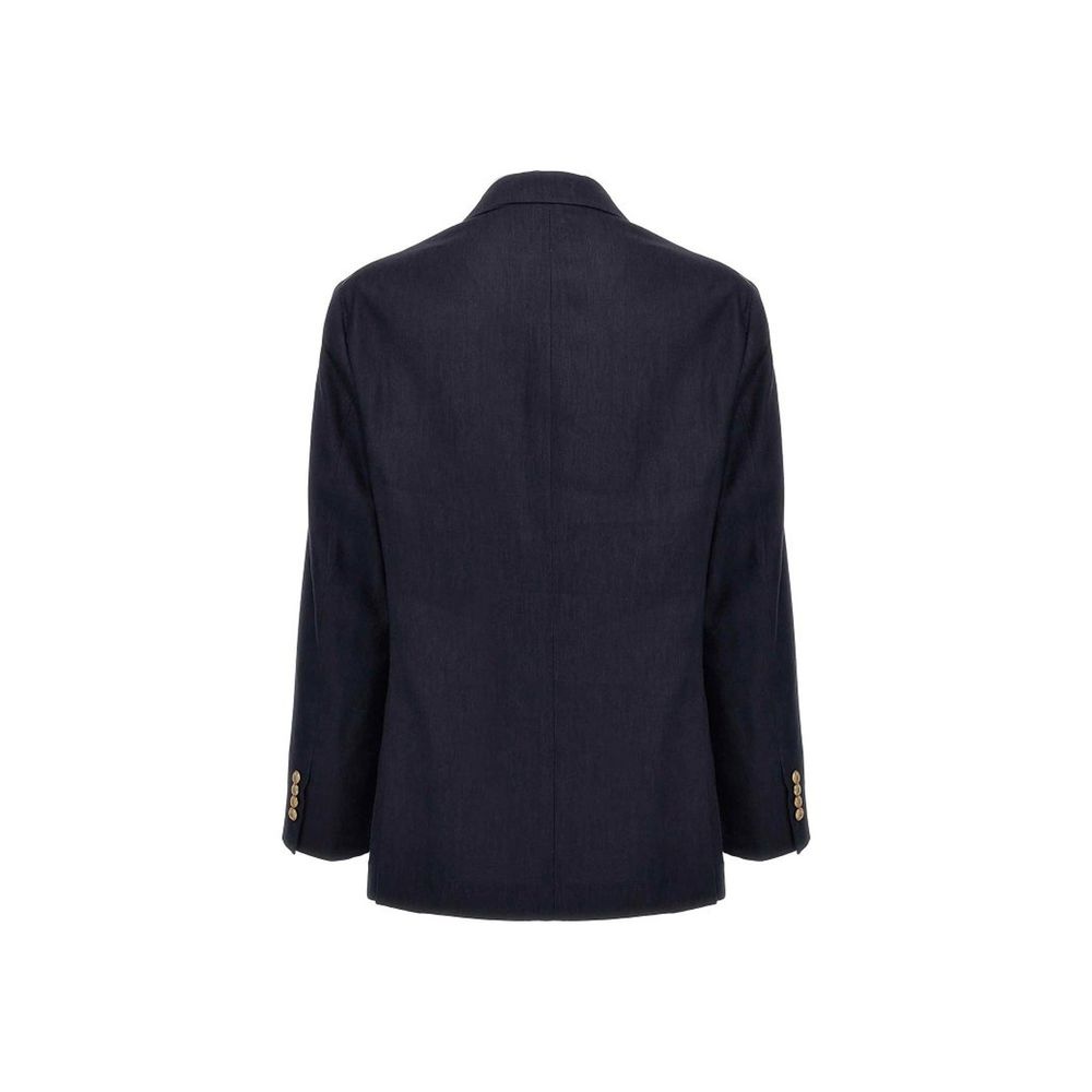 Brunello Cucinelli Blue Linen Blazer - Luxe Marca