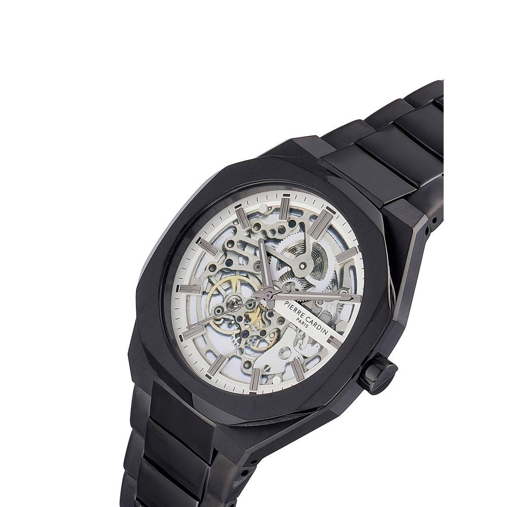 Pierre Cardin Black Stainless Steel Dress Watch