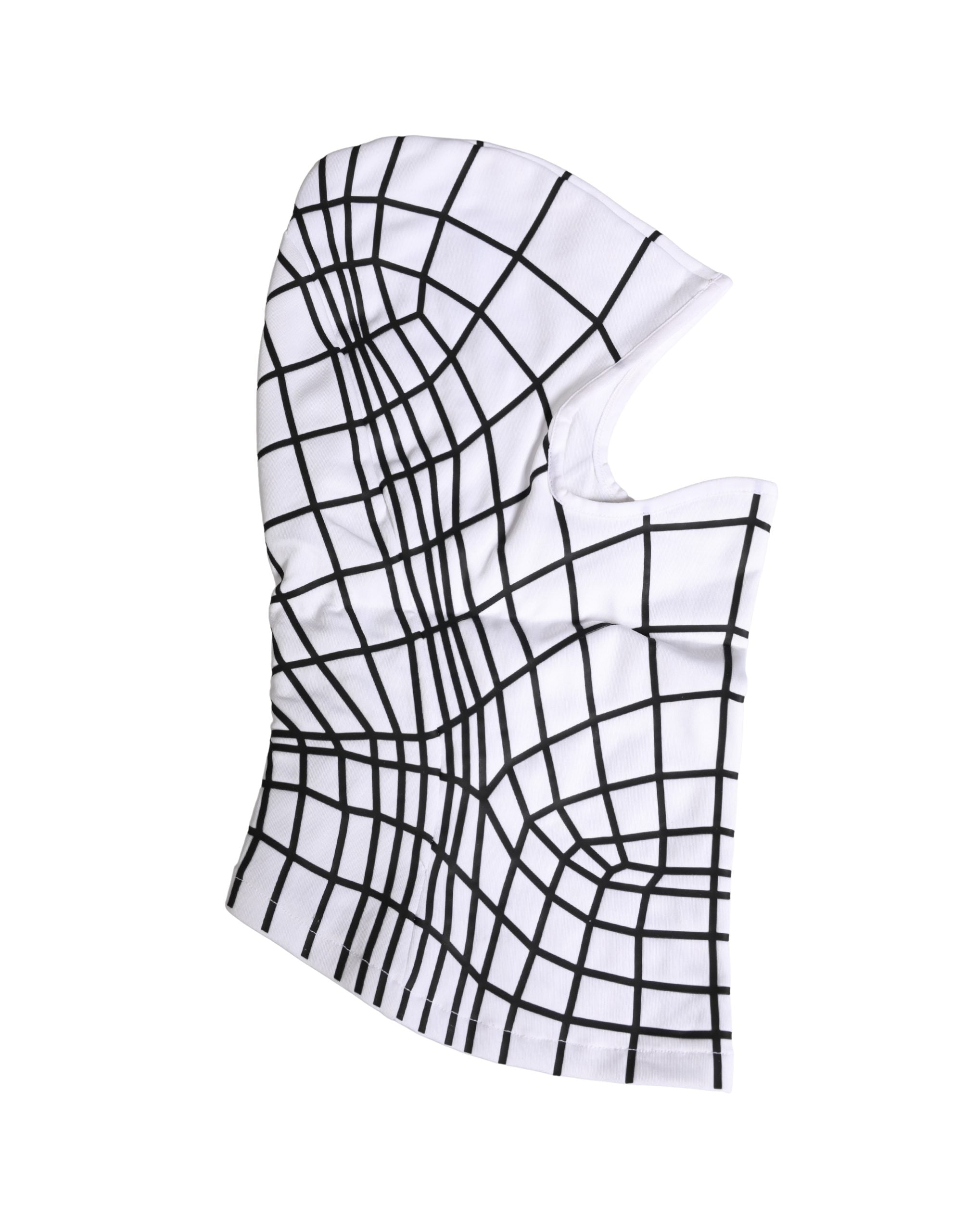 Dolce & Gabbana Men White Stripes Nylon Ski Mask Balaclava Hat