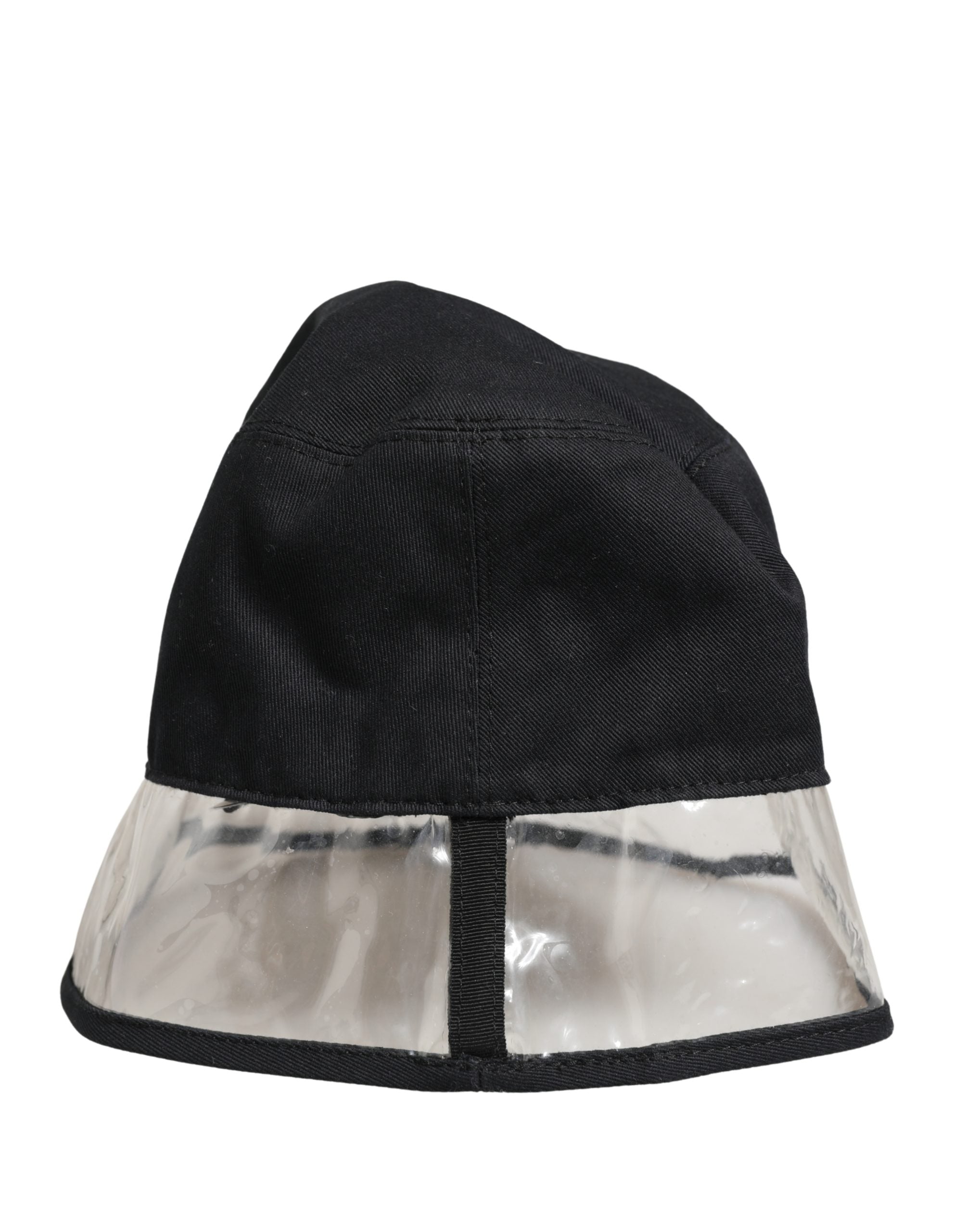Dolce & Gabbana Black Cotton Plastic Fisherman Bucket Capello Hat - Luxe Marca
