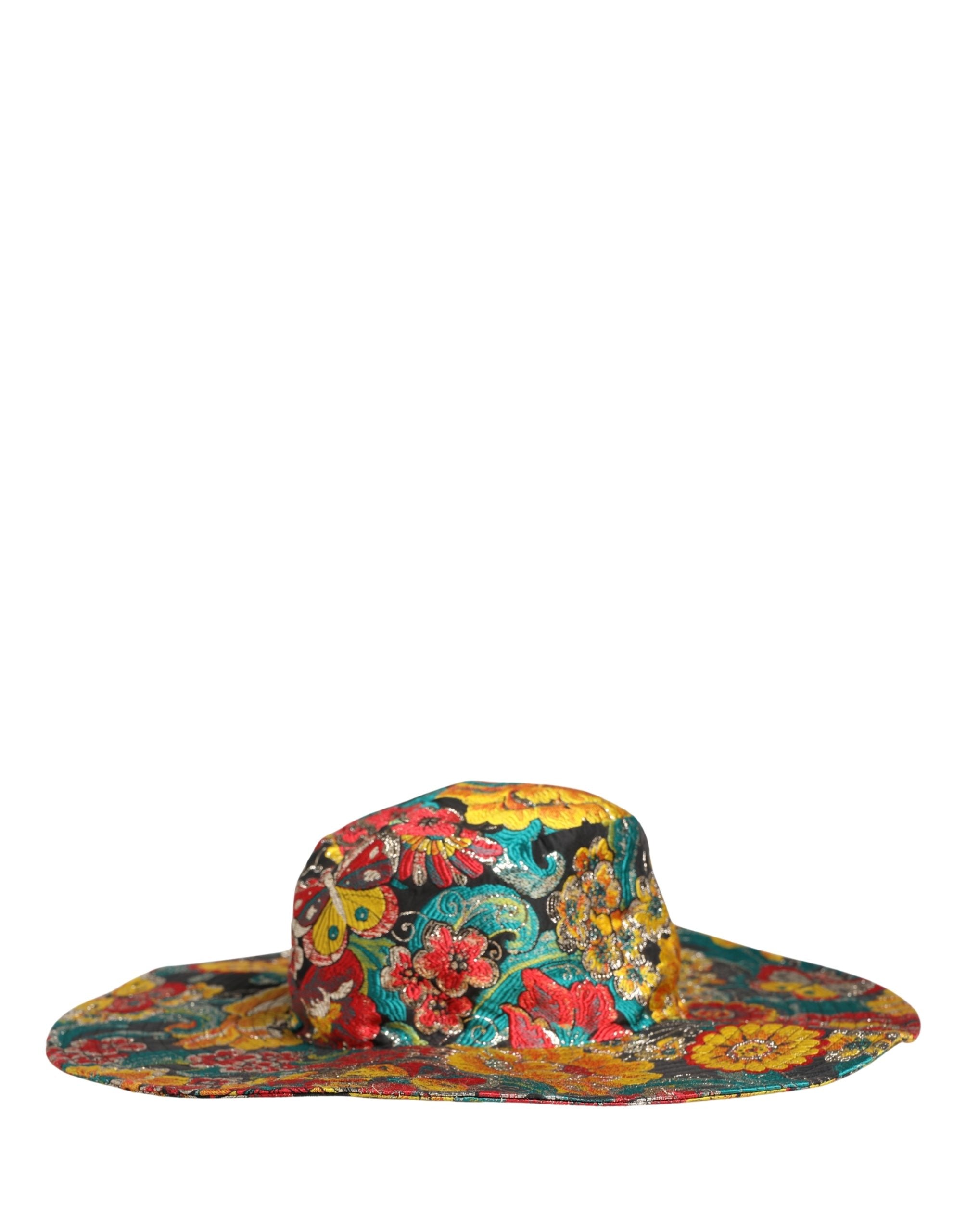 Dolce & Gabbana Men Multicolor Brocade Wide Brim Fisherman Capello Hat