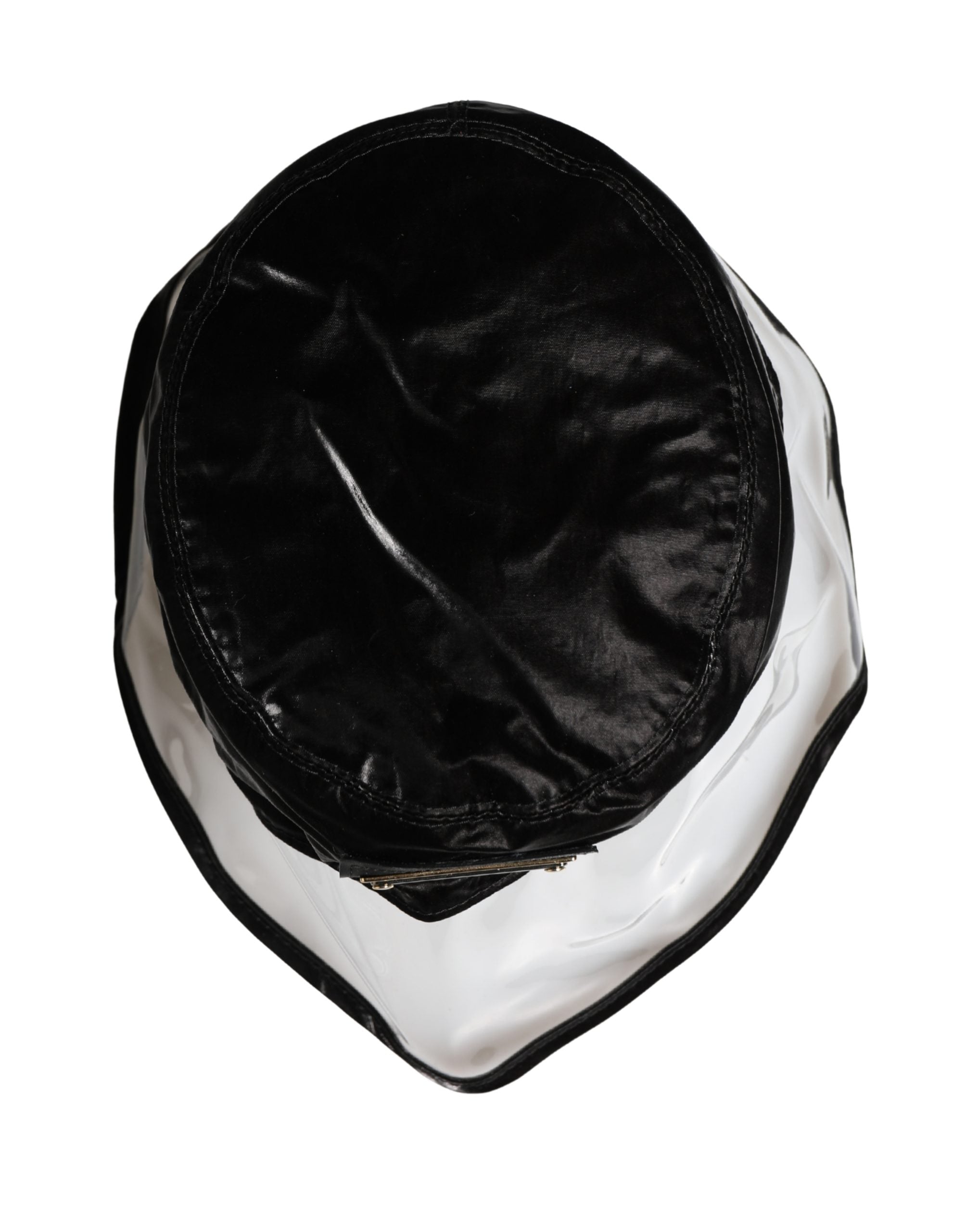 Dolce & Gabbana Black Nylon Plastic Fisherman Bucket Capello Hat - Luxe Marca