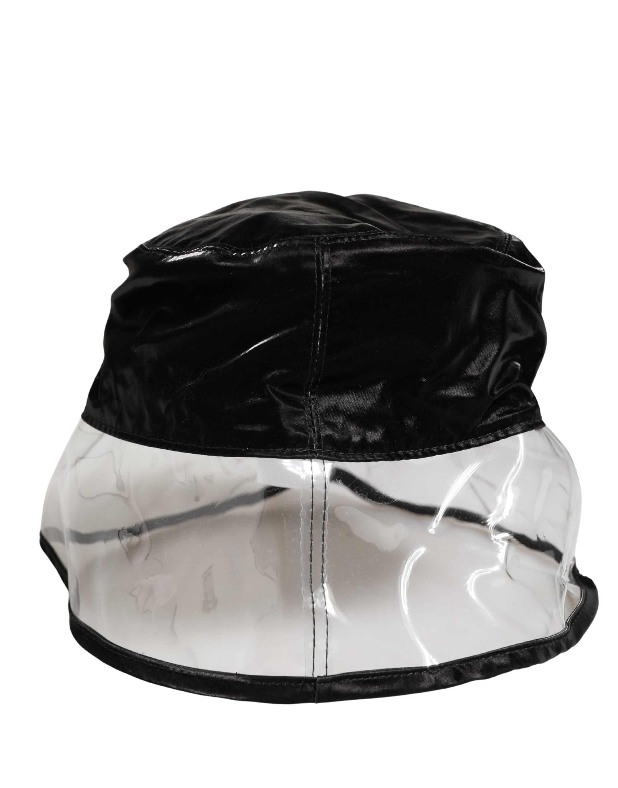 Dolce & Gabbana Black Nylon Plastic Fisherman Bucket Capello Hat - Luxe Marca