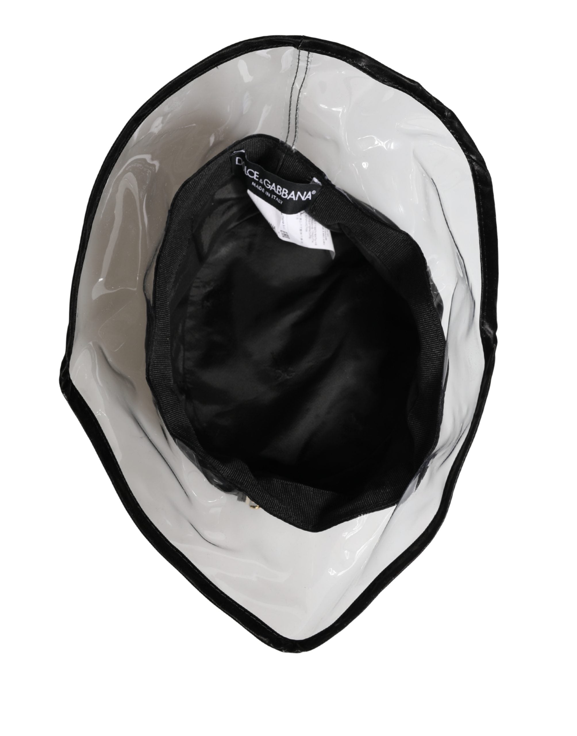 Dolce & Gabbana Black Nylon Plastic Fisherman Bucket Capello Hat - Luxe Marca
