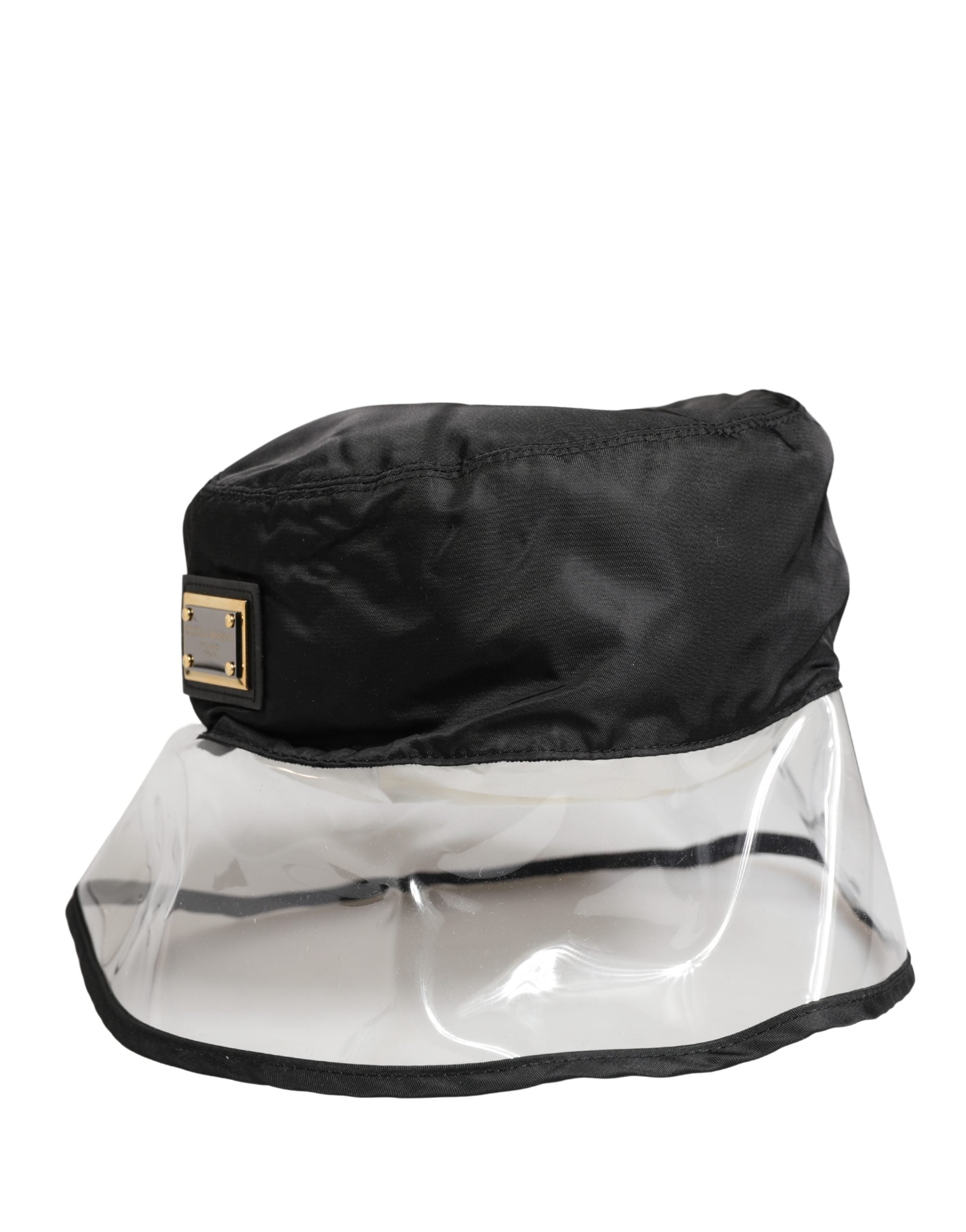 Dolce & Gabbana Men Black Plastic Fisherman Bucket Capello Hat - Luxe Marca