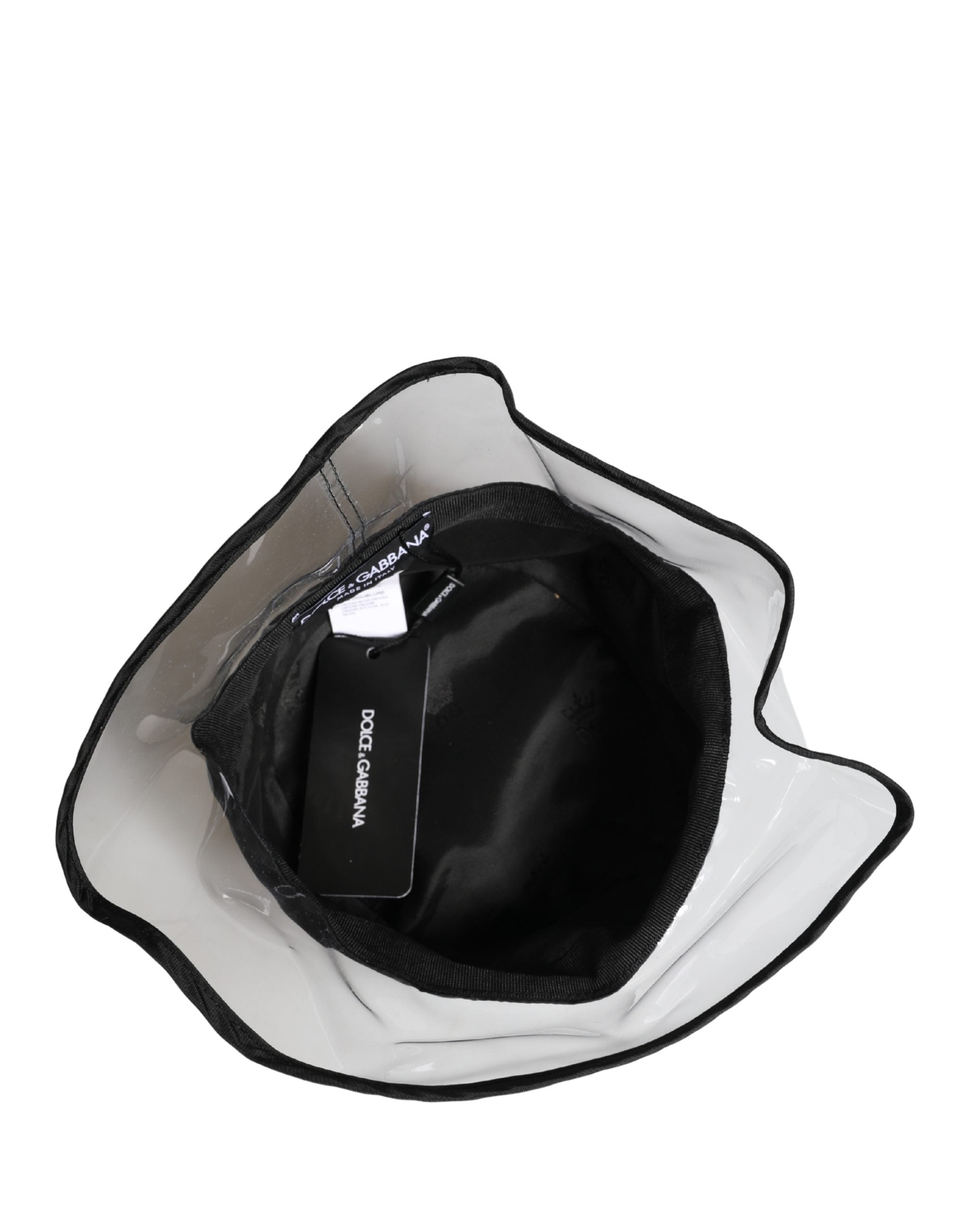 Dolce & Gabbana Men Black Plastic Fisherman Bucket Capello Hat - Luxe Marca