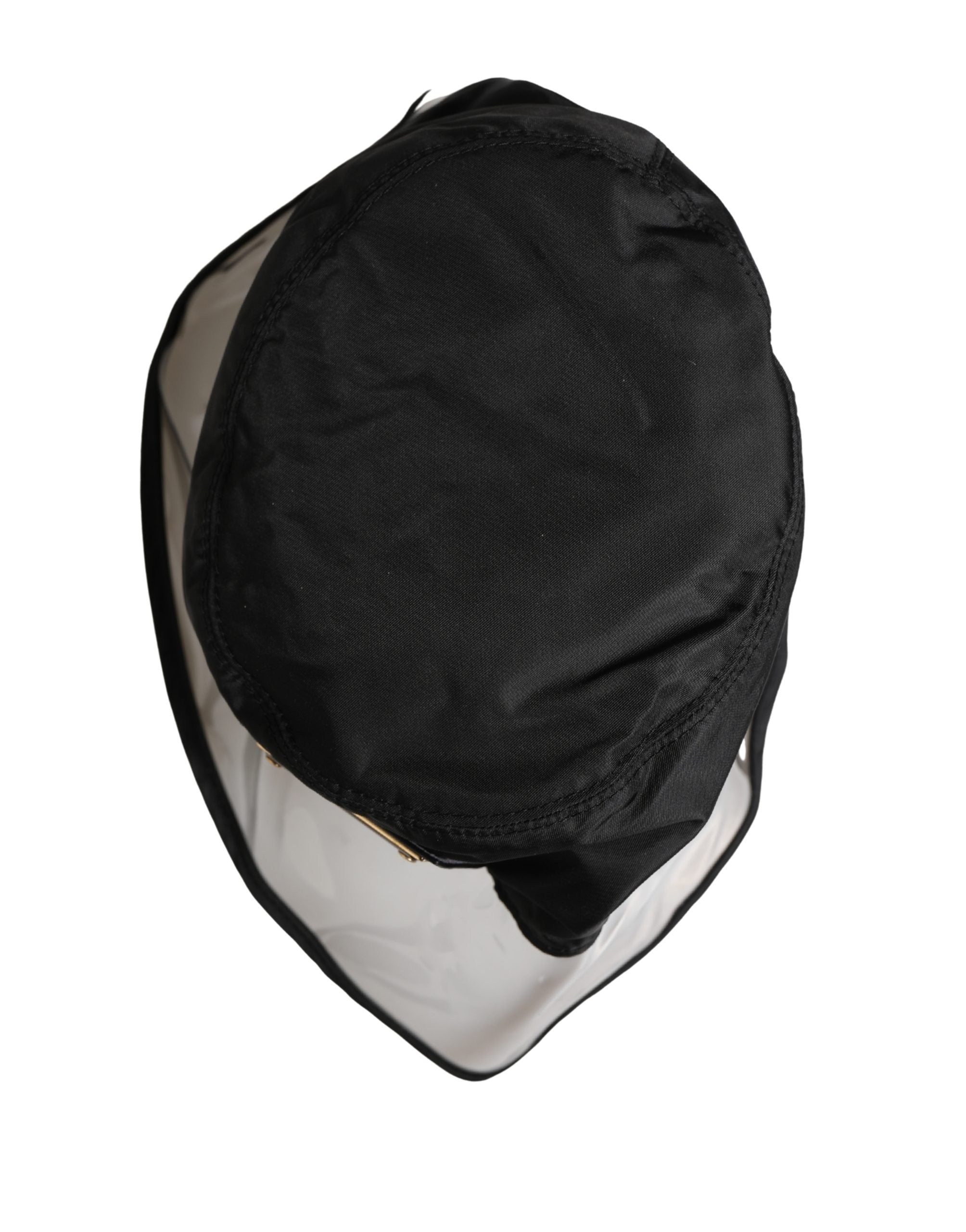Dolce & Gabbana Men Black Plastic Fisherman Bucket Capello Hat - Luxe Marca