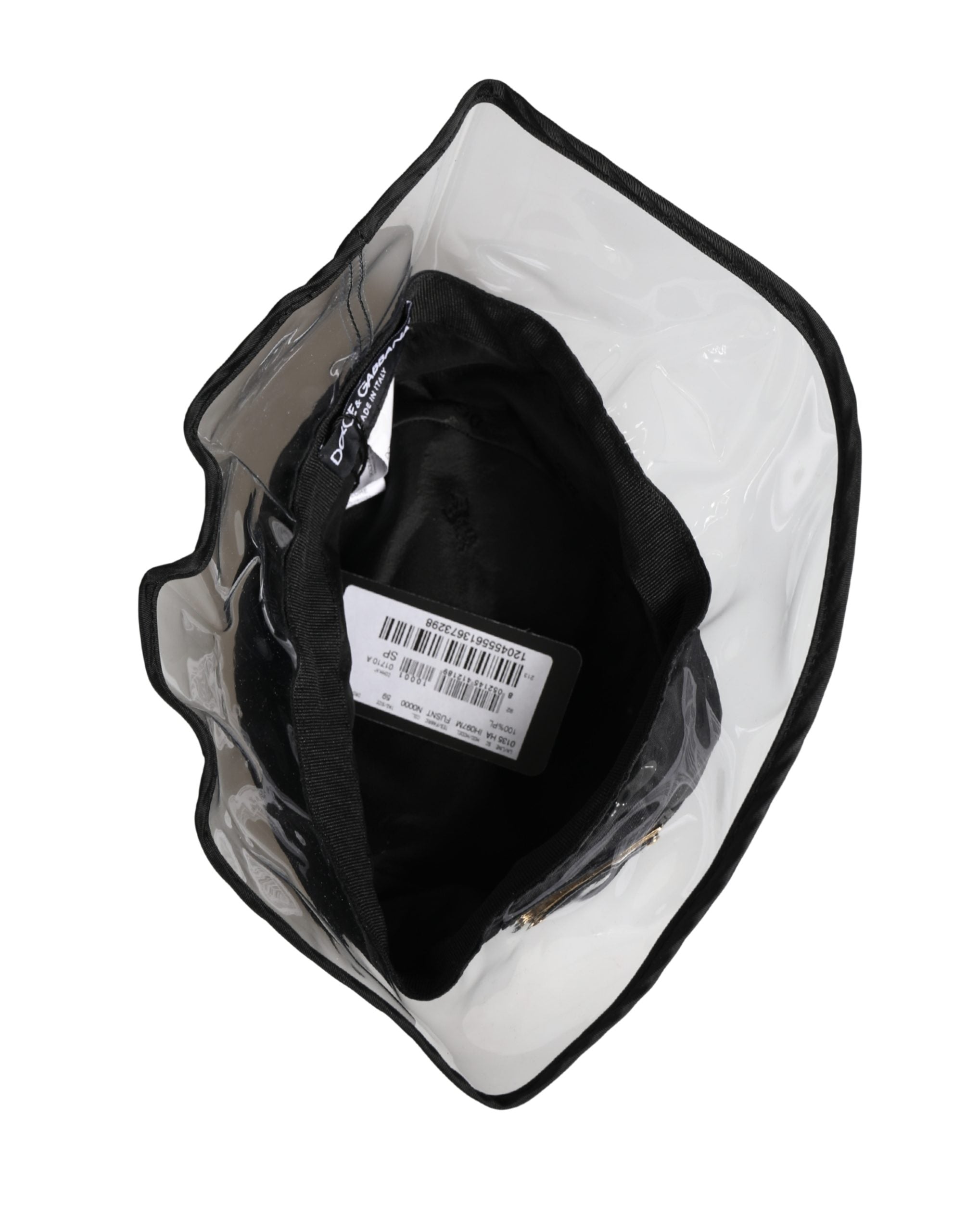 Dolce & Gabbana Men Black Plastic Fisherman Bucket Capello Hat - Luxe Marca