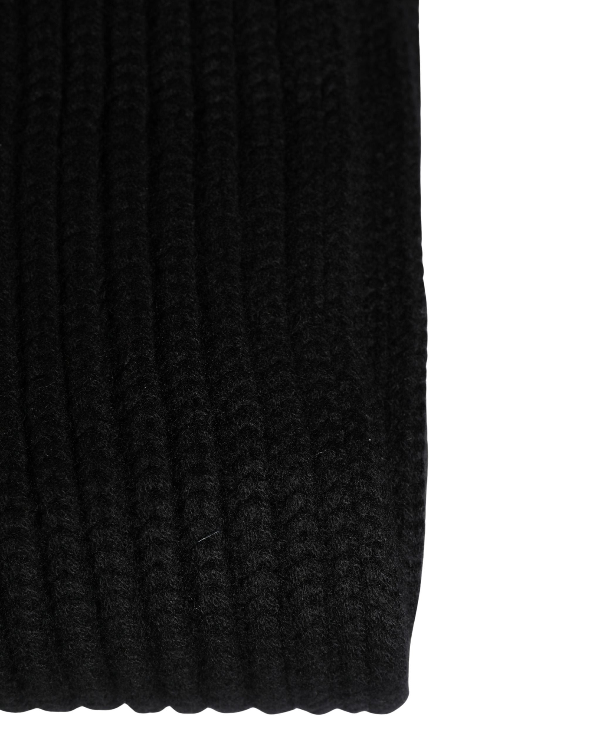 Dolce & Gabbana Black Cashmere Knitted Men Neck Warmer One Size Scarf - Luxe Marca