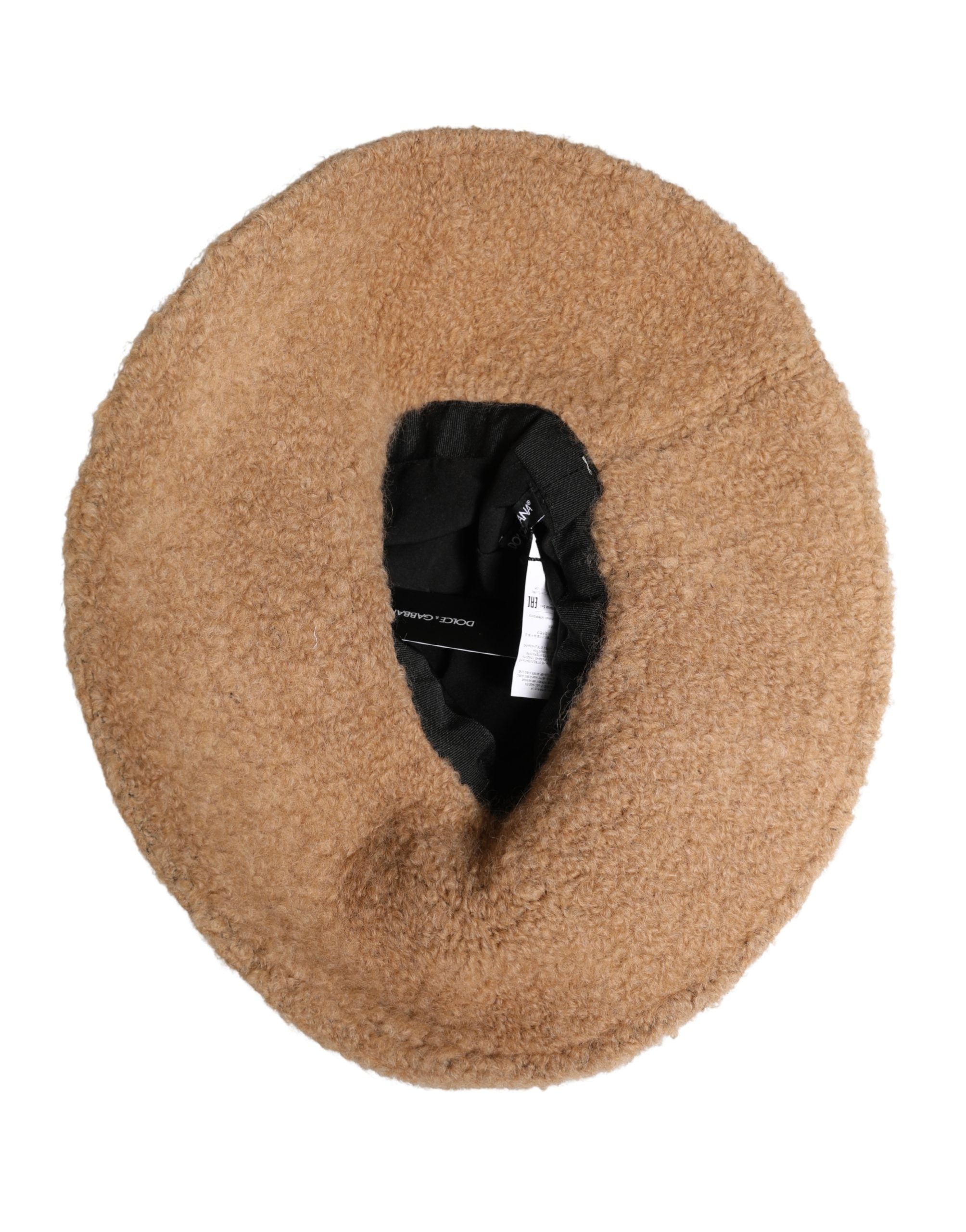 Dolce & Gabbana Beige Virgin Wool Fur Women Knitted Capello Hat - Luxe Marca
