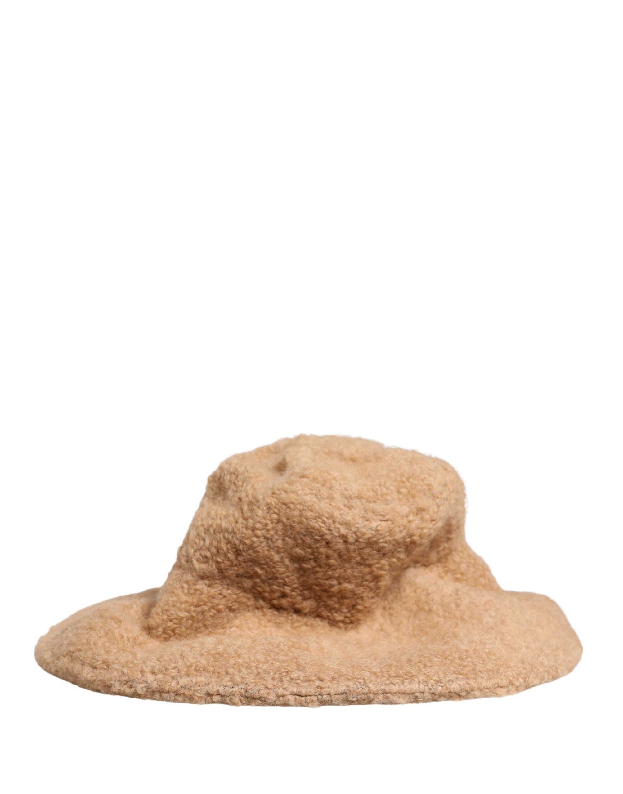 Dolce & Gabbana Beige Virgin Wool Fur Women Knitted Capello Hat - Luxe Marca