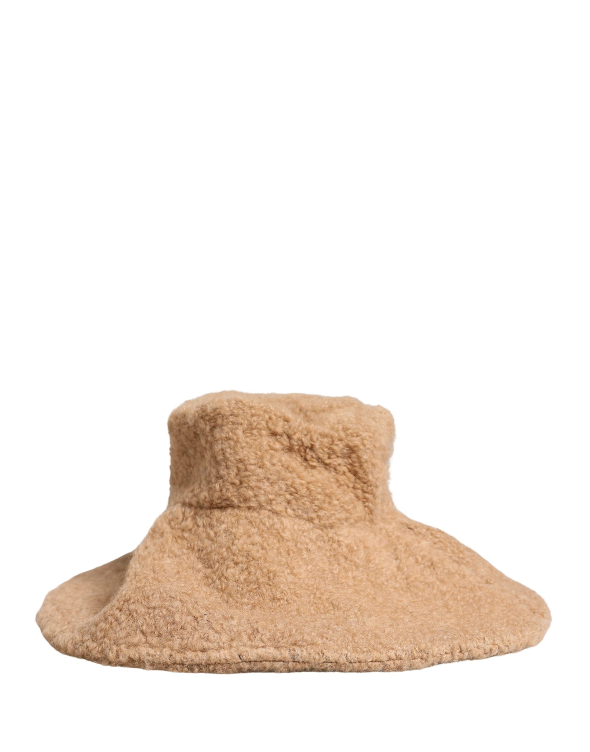 Dolce & Gabbana Beige Virgin Wool Fur Women Knitted Capello Hat - Luxe Marca