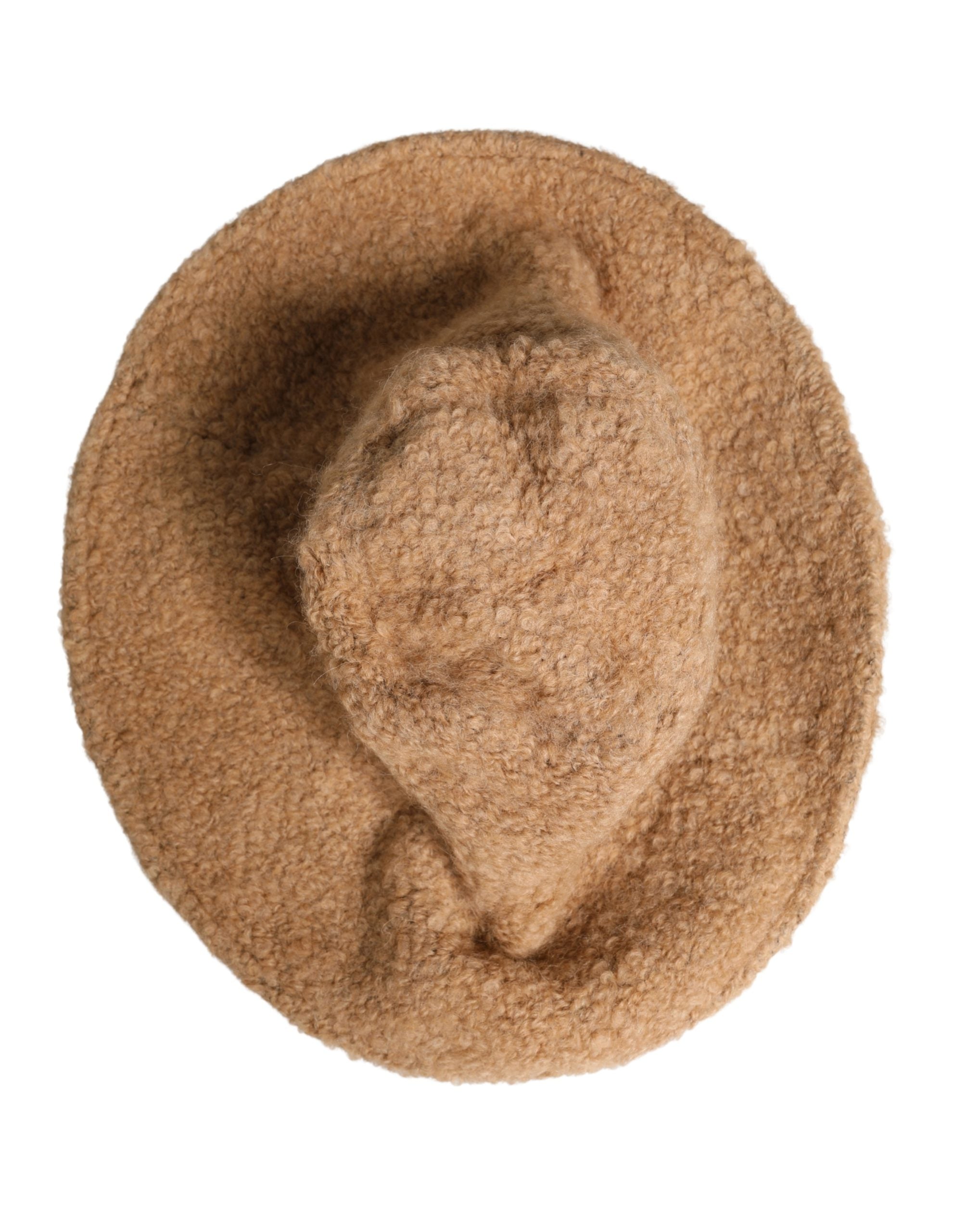 Dolce & Gabbana Beige Virgin Wool Fur Women Knitted Capello Hat - Luxe Marca