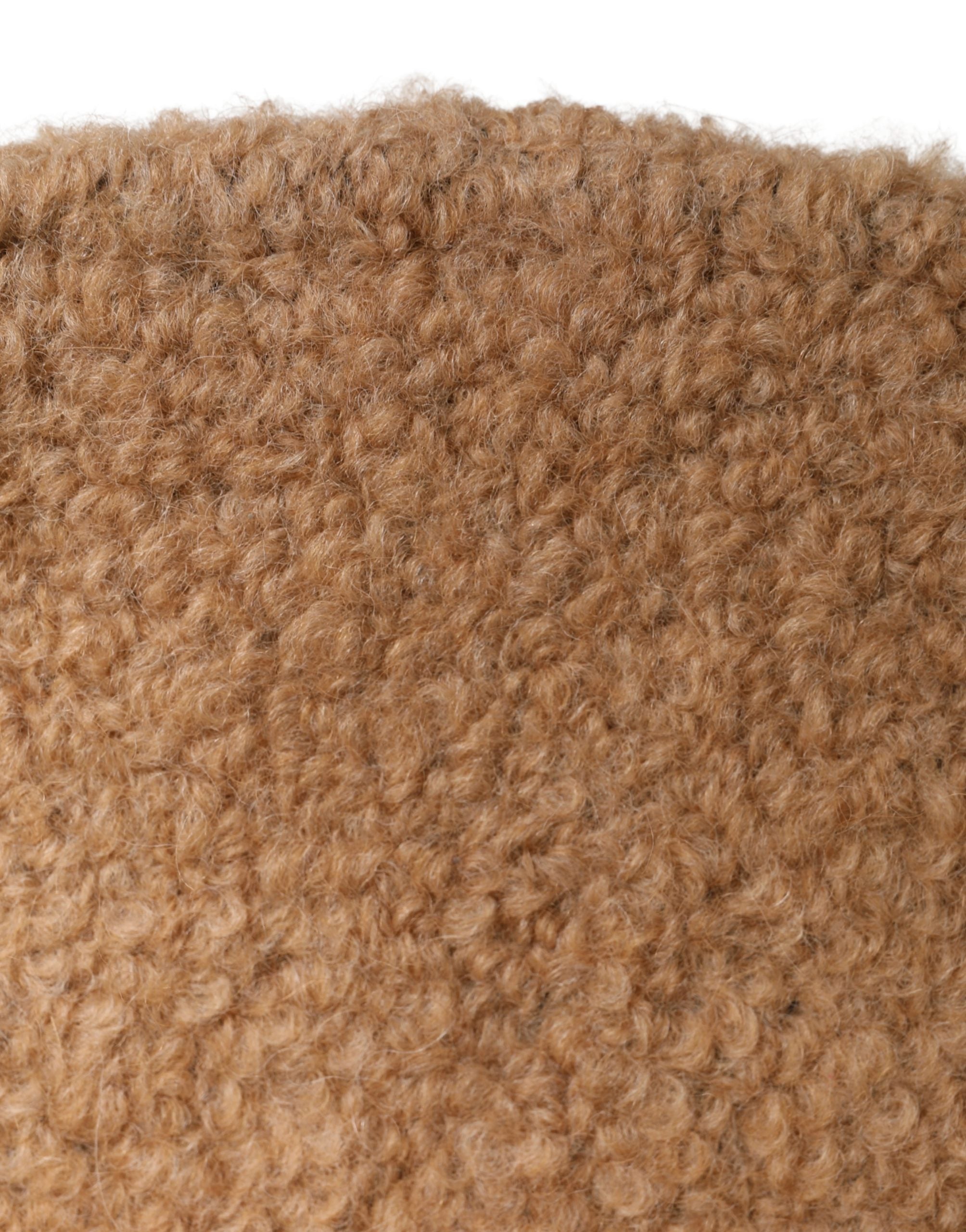 Dolce & Gabbana Beige Virgin Wool Fur Women Knitted Capello Hat - Luxe Marca