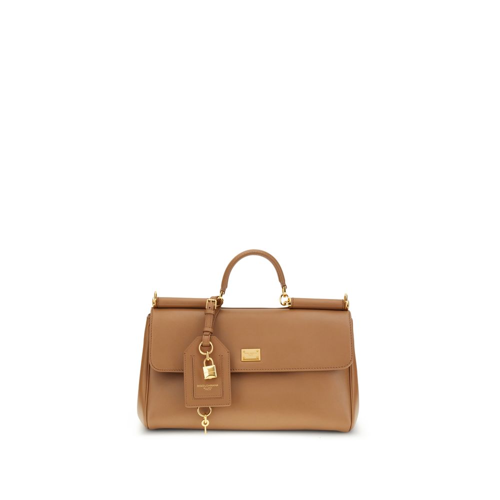 Dolce & Gabbana Beige Calf Leather Bos Taurus Shoulder Bag