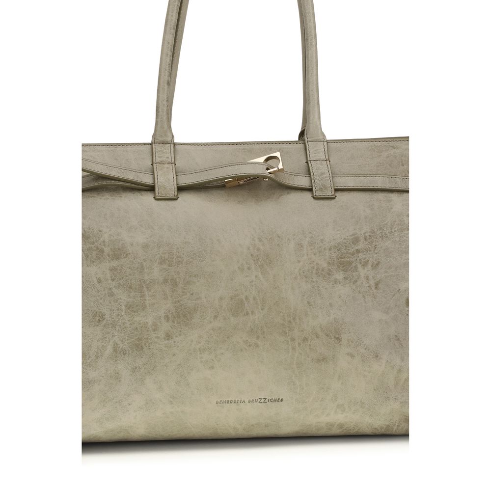 Benedetta Bruzziches Beige Calf Leather Bos Taurus Shoulder Bag - Luxe Marca