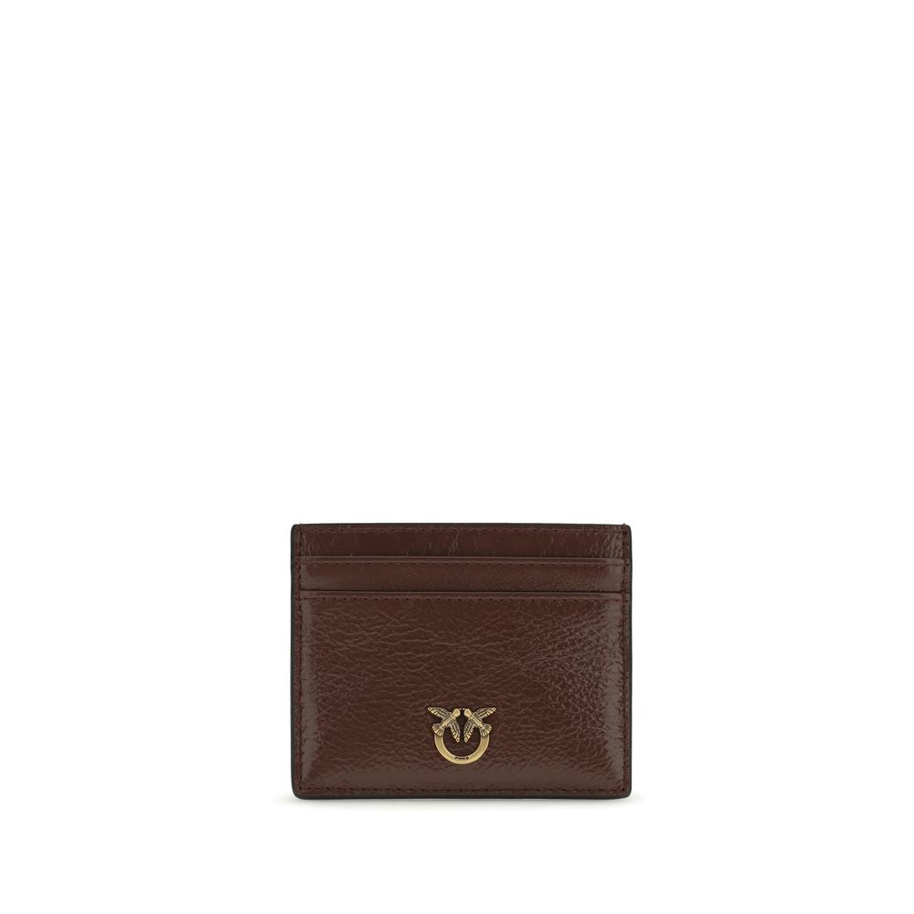 PINKO Bordeaux Calf Leather Bos Taurus Wallet - Luxe Marca